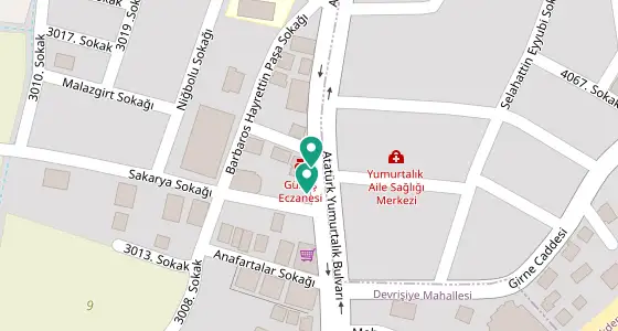Yumurtalık eczane konum haritası — Adana
