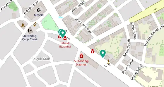 Sultandağı eczane konum haritası — Afyonkarahisar