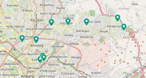 Altındağ eczane konum haritası — Ankara