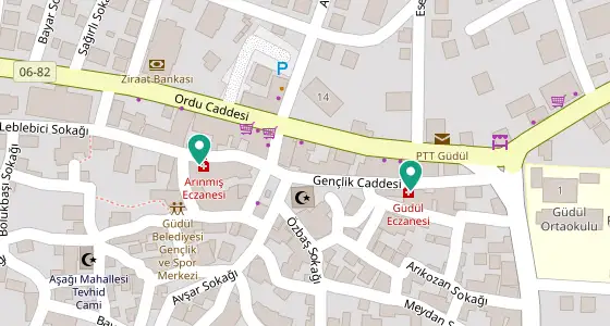 Güdül eczane konum haritası — Ankara