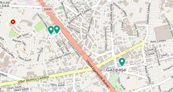 Gazipaşa eczane konum haritası — Antalya