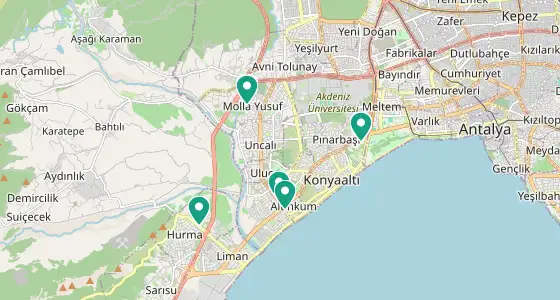 Konyaaltı eczane konum haritası — Antalya