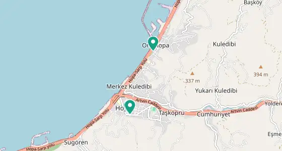 Hopa eczane konum haritası — Artvin