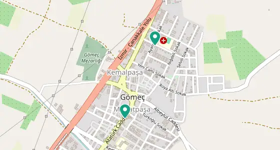 Gömeç eczane konum haritası — Balıkesir