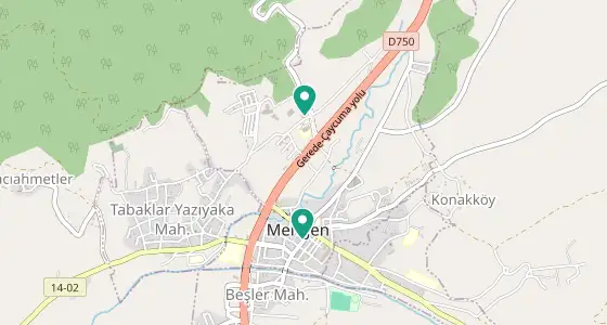 Mengen eczane konum haritası — Bolu