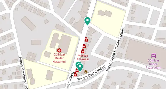 Gölhisar eczane konum haritası — Burdur