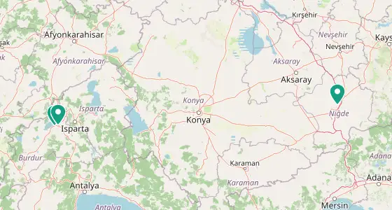Merkez eczane konum haritası — Burdur