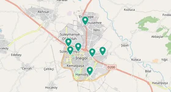 İnegöl eczane konum haritası — Bursa
