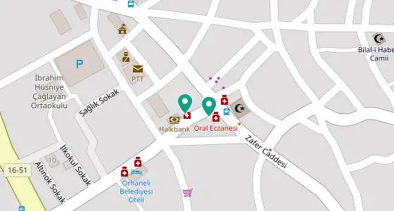 Orhaneli eczane konum haritası — Bursa