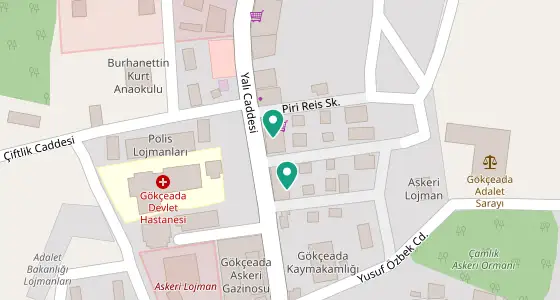Gökçeada eczane konum haritası — Çanakkale
