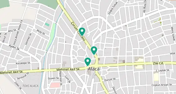 Alaca eczane konum haritası — Çorum