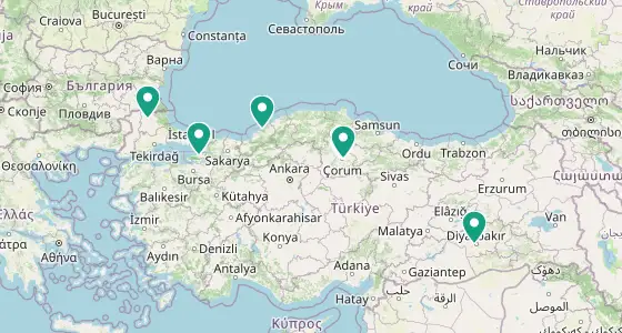 Merkez eczane konum haritası — Çorum