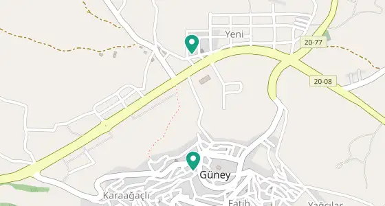 Güney eczane konum haritası — Denizli