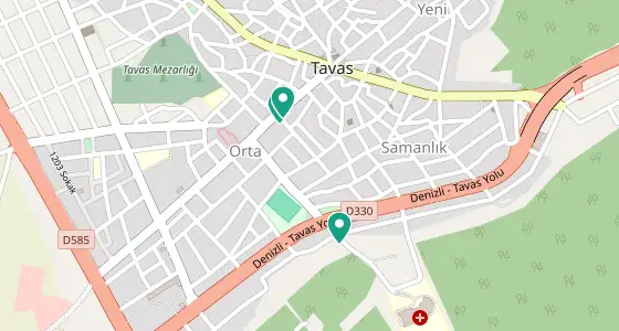 Tavas eczane konum haritası — Denizli