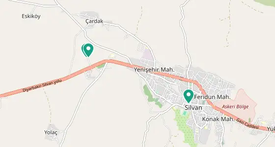 Silvan eczane konum haritası — Diyarbakır