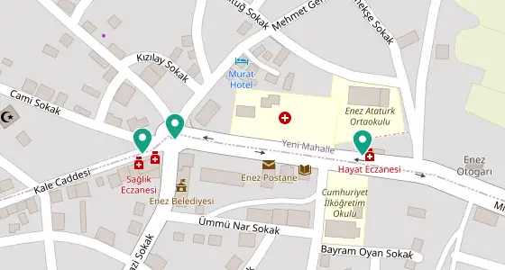 Enez eczane konum haritası — Edirne