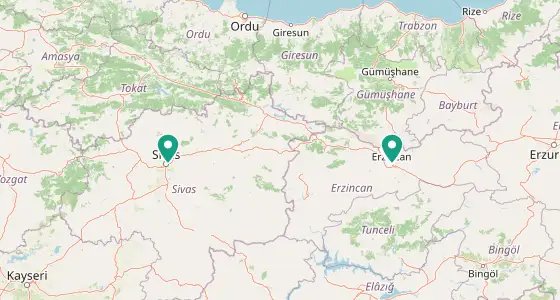 Merkez eczane konum haritası — Erzincan
