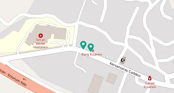 Tercan eczane konum haritası — Erzincan