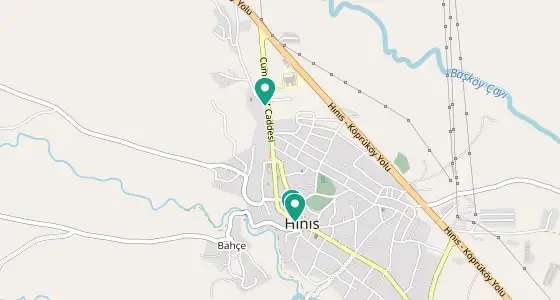 Hınıs eczane konum haritası — Erzurum