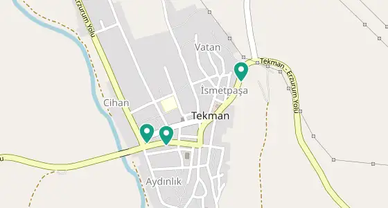 Tekman eczane konum haritası — Erzurum