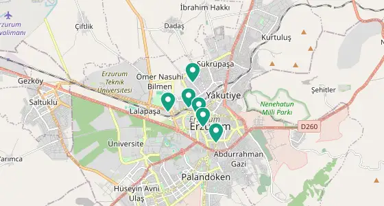 Yakutiye eczane konum haritası — Erzurum