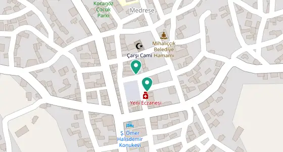Mihalıççık eczane konum haritası — Eskişehir