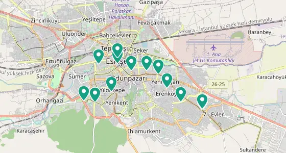 Odunpazarı eczane konum haritası — Eskişehir