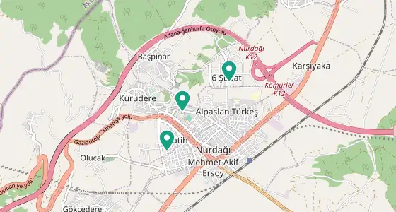 Nurdağı eczane konum haritası — Gaziantep