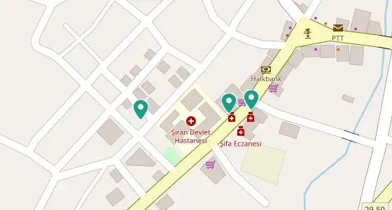 Şiran eczane konum haritası — Gümüşhane