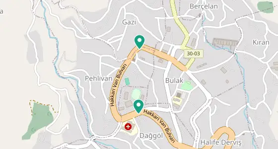 Merkez eczane konum haritası — Hakkari