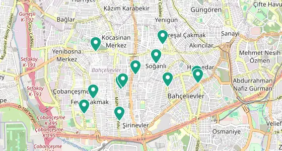 Bahçelievler eczane konum haritası — İstanbul
