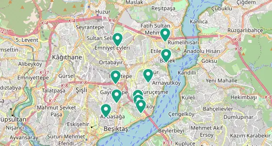 Beşiktaş eczane konum haritası — İstanbul