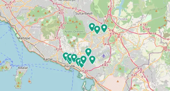 Pendik eczane konum haritası — İstanbul
