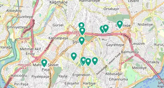 Şişli eczane konum haritası — İstanbul