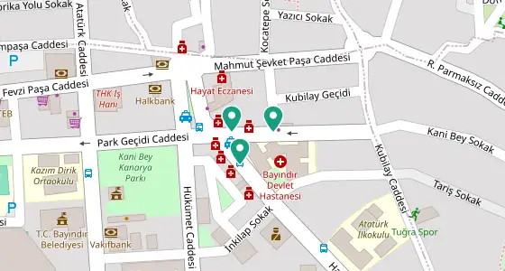 Bayındır eczane konum haritası — İzmir