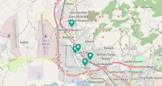 Çiğli eczane konum haritası — İzmir