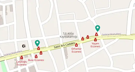 Kiraz eczane konum haritası — İzmir
