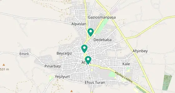 Afşin eczane konum haritası — Kahramanmaraş