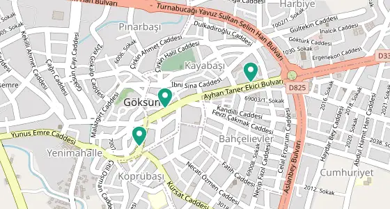 Göksun eczane konum haritası — Kahramanmaraş