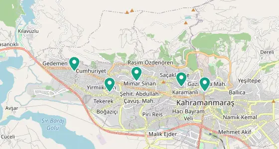 Onikişubat eczane konum haritası — Kahramanmaraş