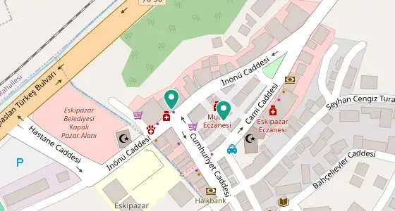 Eskipazar eczane konum haritası — Karabük