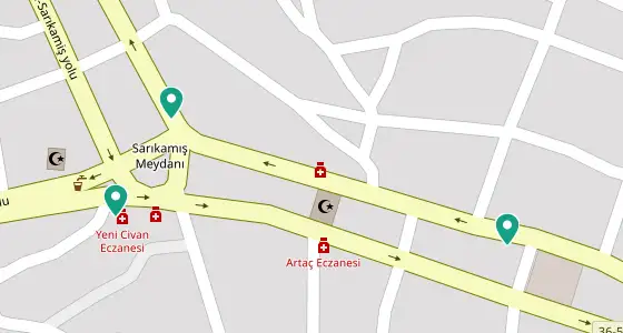 Sarıkamış eczane konum haritası — Kars