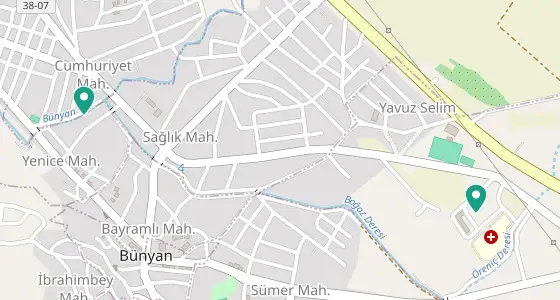 Bünyan eczane konum haritası — Kayseri