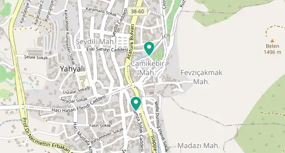 Yahyalı eczane konum haritası — Kayseri