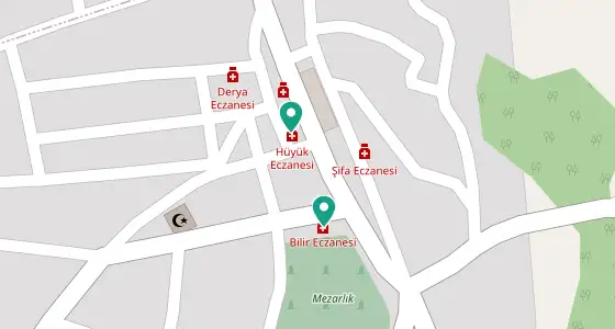 Hüyük eczane konum haritası — Konya