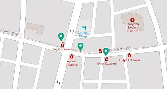 Sarayönü eczane konum haritası — Konya
