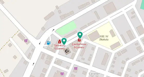 Çavdarhisar eczane konum haritası — Kütahya