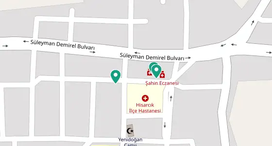 Hisarcık eczane konum haritası — Kütahya