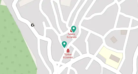 Şaphane eczane konum haritası — Kütahya