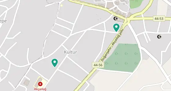 Akçadağ eczane konum haritası — Malatya